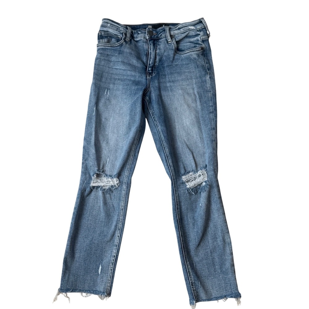 Kut from the Kloth Mia High Rise Skinny Distressed Jeans Medium Wash Size 4